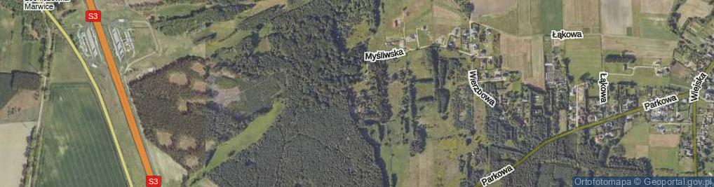 Zdjęcie satelitarne Jastrzębia ul.