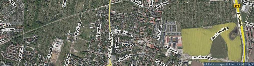 Zdjęcie satelitarne Jasienicy Pawła ul.