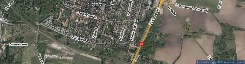 Zdjęcie satelitarne Jasielska ul.