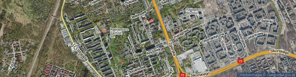 Zdjęcie satelitarne Jagiellońska ul.