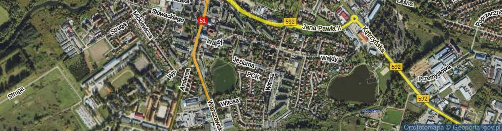 Zdjęcie satelitarne Jeziorna ul.