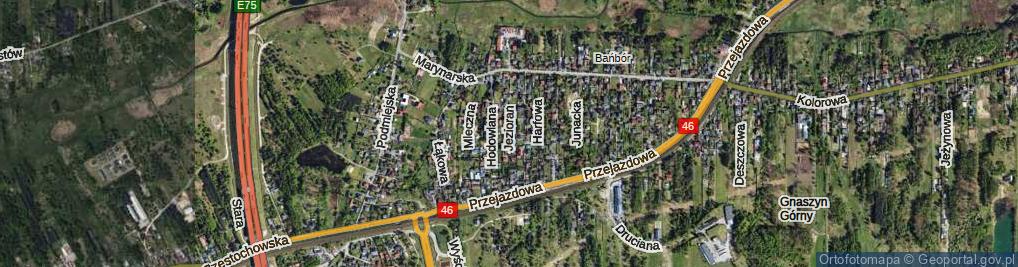 Zdjęcie satelitarne Jezioran ul.