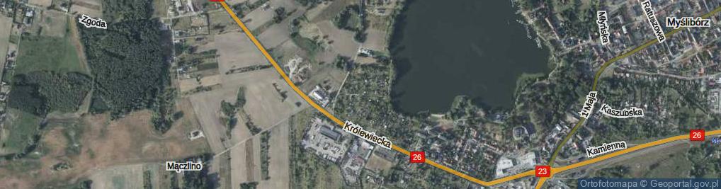 Zdjęcie satelitarne Jeziorna ul.