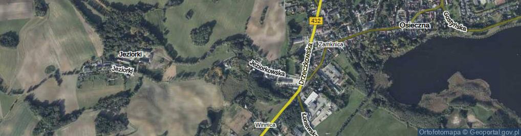 Zdjęcie satelitarne Jeziorkowska ul.
