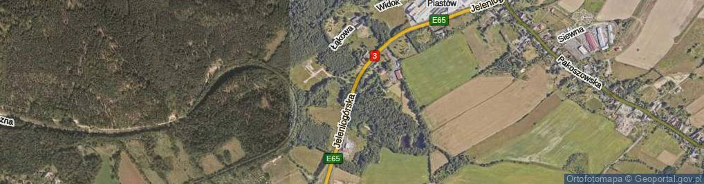 Zdjęcie satelitarne Jeleniogórska ul.