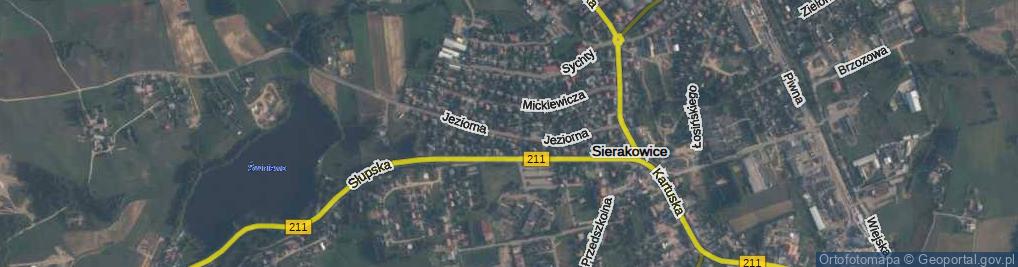 Zdjęcie satelitarne Jeziorna ul.