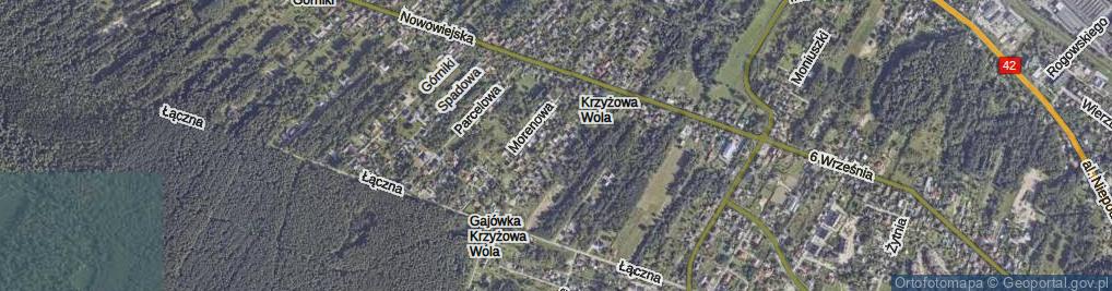 Zdjęcie satelitarne Jesienna ul.