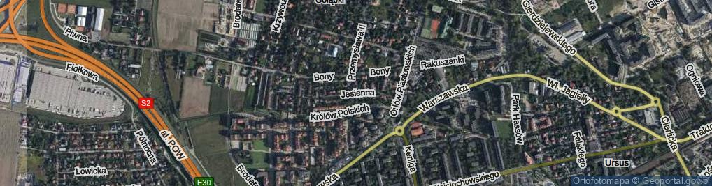 Zdjęcie satelitarne Jesienna ul.