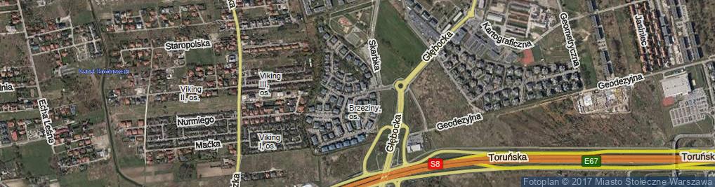 Zdjęcie satelitarne Jesiennych Liści ul.