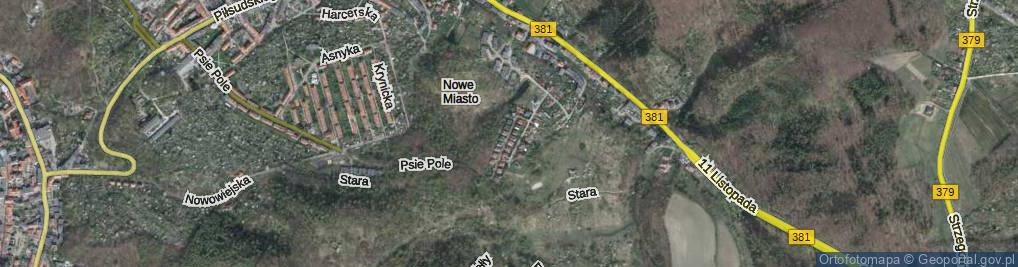 Zdjęcie satelitarne Jesienna ul.