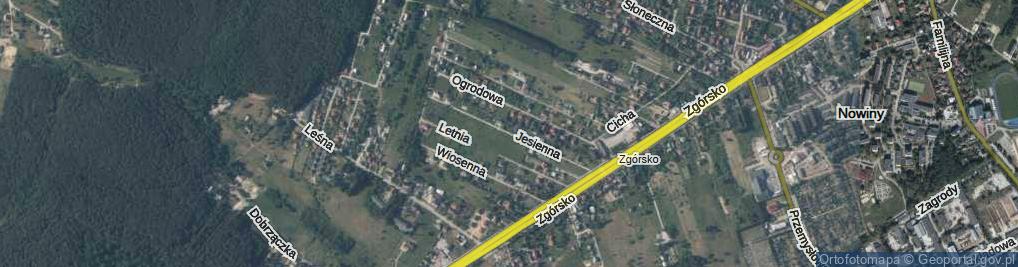 Zdjęcie satelitarne Jesienna ul.