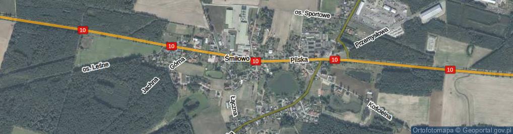 Zdjęcie satelitarne Jeziorna ul.