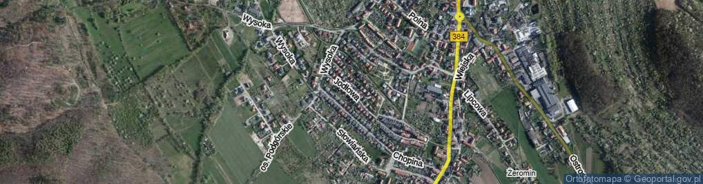 Zdjęcie satelitarne Jodłowa ul.