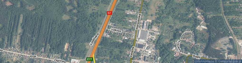 Zdjęcie satelitarne Jodłowa ul.