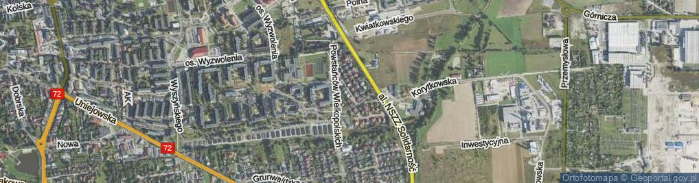 Zdjęcie satelitarne Jodłowa ul.