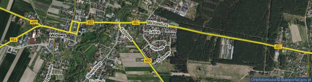 Zdjęcie satelitarne Jodłowa ul.