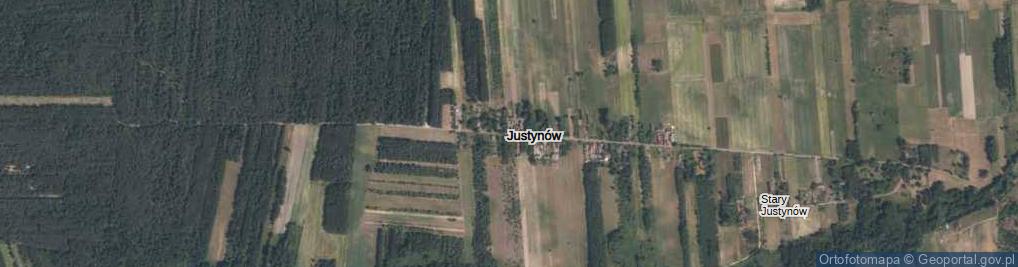 Zdjęcie satelitarne Justynów ul.