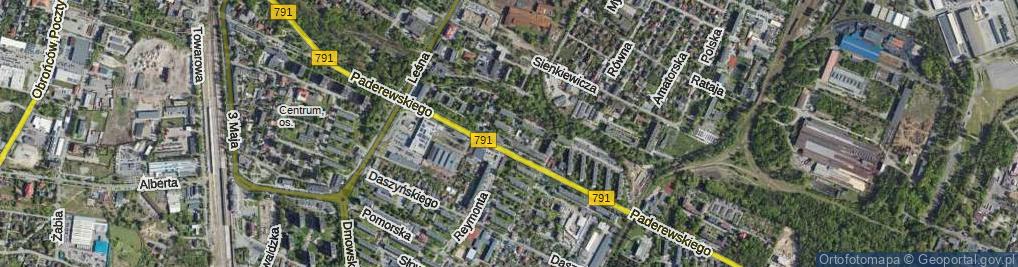 Zdjęcie satelitarne Junacka ul.