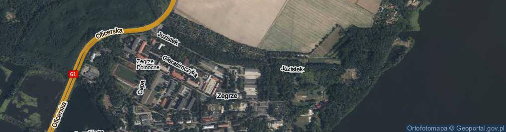 Zdjęcie satelitarne Juzistek ul.