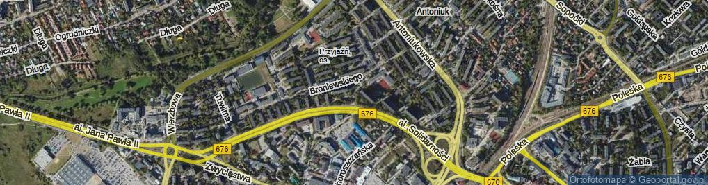 Zdjęcie satelitarne Kaczmarskiego Jacka ul.