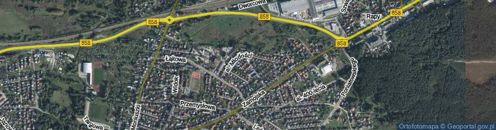 Zdjęcie satelitarne Kasztanowa ul.