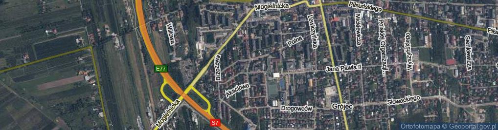 Zdjęcie satelitarne Kasztanowa ul.