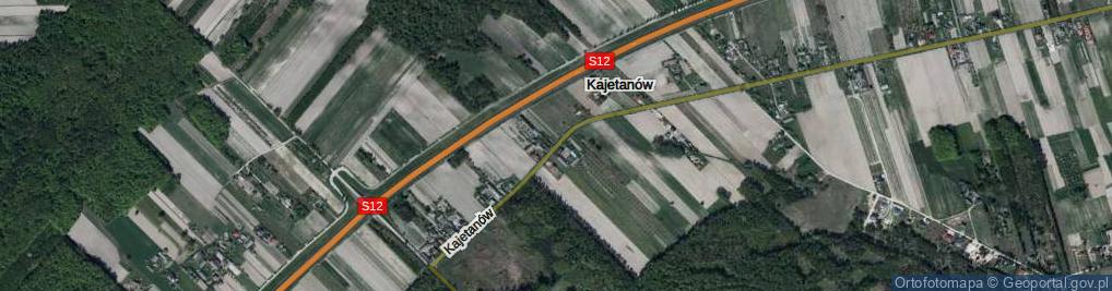 Zdjęcie satelitarne Kajetanów ul.