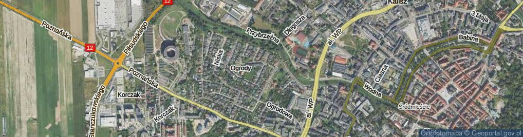 Zdjęcie satelitarne Kalinowa ul.