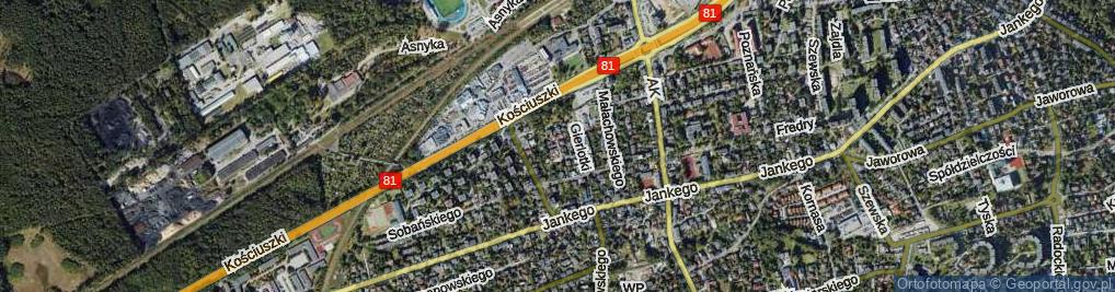 Zdjęcie satelitarne Kadłubka Wincentego, bp. ul.