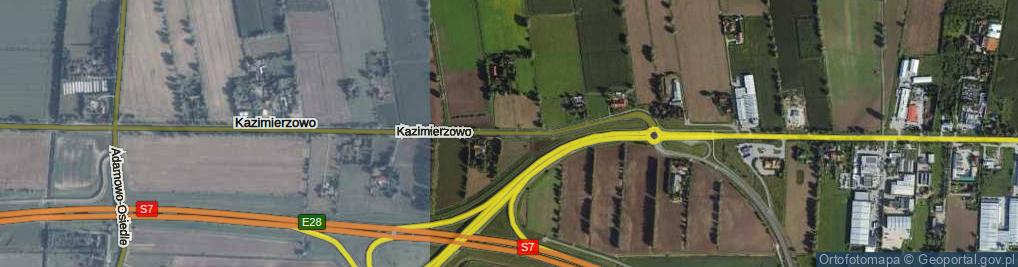 Zdjęcie satelitarne Kazimierzowo ul.