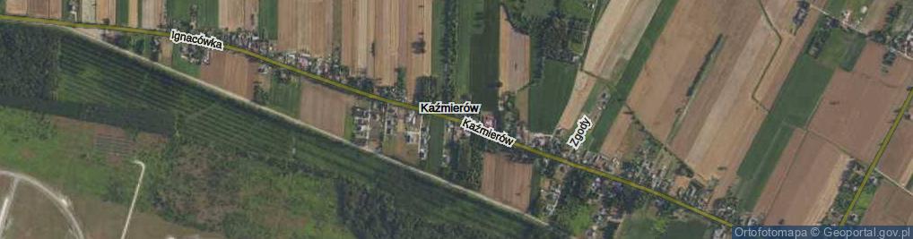 Zdjęcie satelitarne Kaźmierów ul.