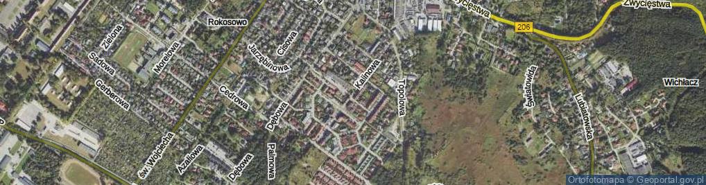 Zdjęcie satelitarne Kalinowa ul.