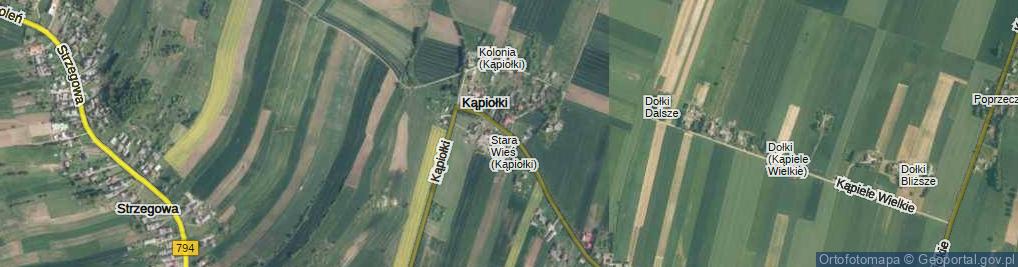 Zdjęcie satelitarne Kąpiołki ul.