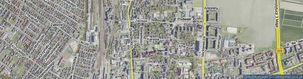 Zdjęcie satelitarne Karasia Kazimierza ul.