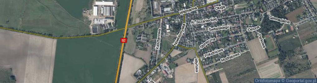 Zdjęcie satelitarne Kasztanowa ul.