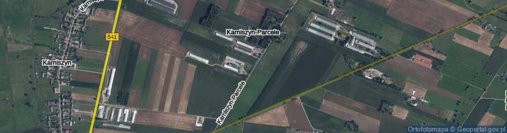 Zdjęcie satelitarne Karniszyn-Parcele ul.
