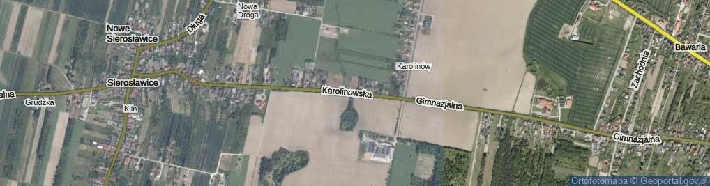 Zdjęcie satelitarne Karolinowska ul.