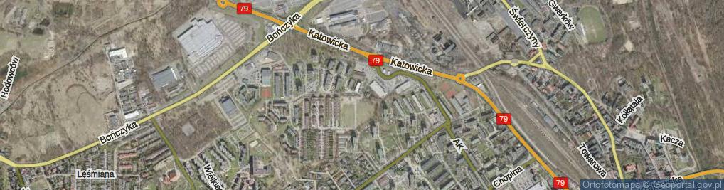 Zdjęcie satelitarne Katowicka ul.