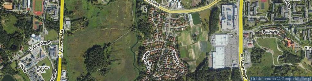 Zdjęcie satelitarne Karnickiej Haliny, prof. ul.