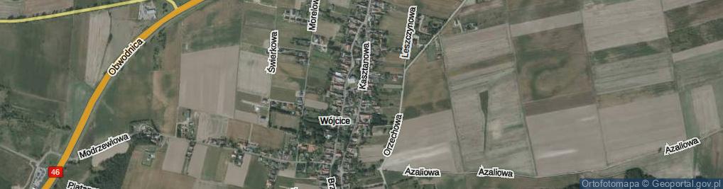 Zdjęcie satelitarne Kasztanowa ul.