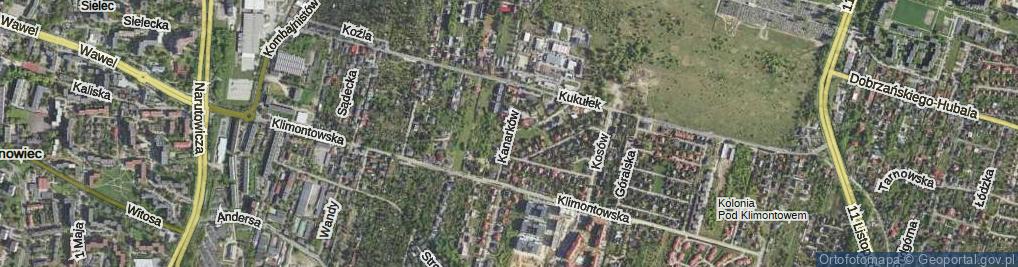 Zdjęcie satelitarne Kanarków ul.
