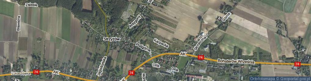 Zdjęcie satelitarne Karpacka ul.