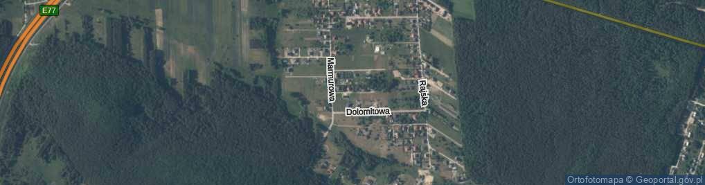 Zdjęcie satelitarne Kalcytowa ul.