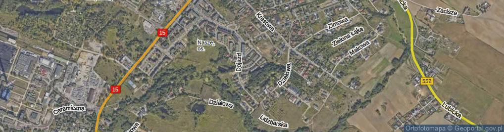 Zdjęcie satelitarne Kamienna ul.