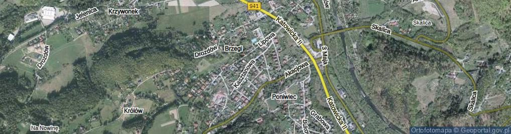 Zdjęcie satelitarne Kalinowa ul.