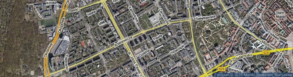 Zdjęcie satelitarne Karmelicka ul.