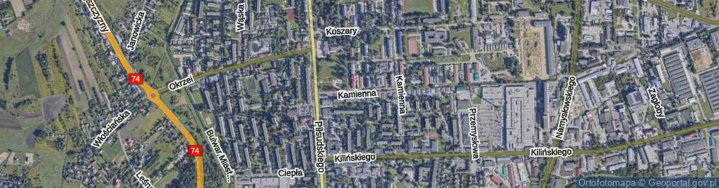Zdjęcie satelitarne Kamienna ul.