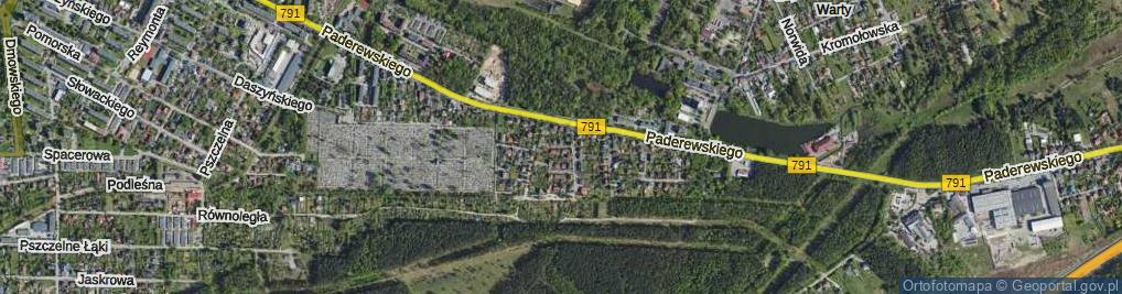 Zdjęcie satelitarne Kasztanowa ul.