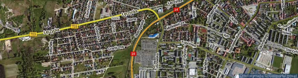 Zdjęcie satelitarne Kamienna ul.
