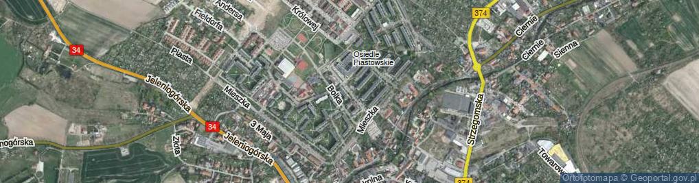 Zdjęcie satelitarne Kazimierza Odnowiciela ul.